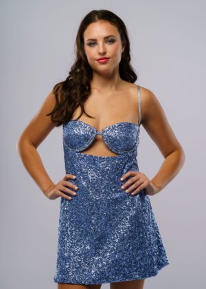 Vestido corto ARCO lavanda